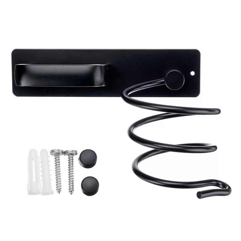 Wall-mounted Hair Dryers Handle for Bathroom Shelf Organizer