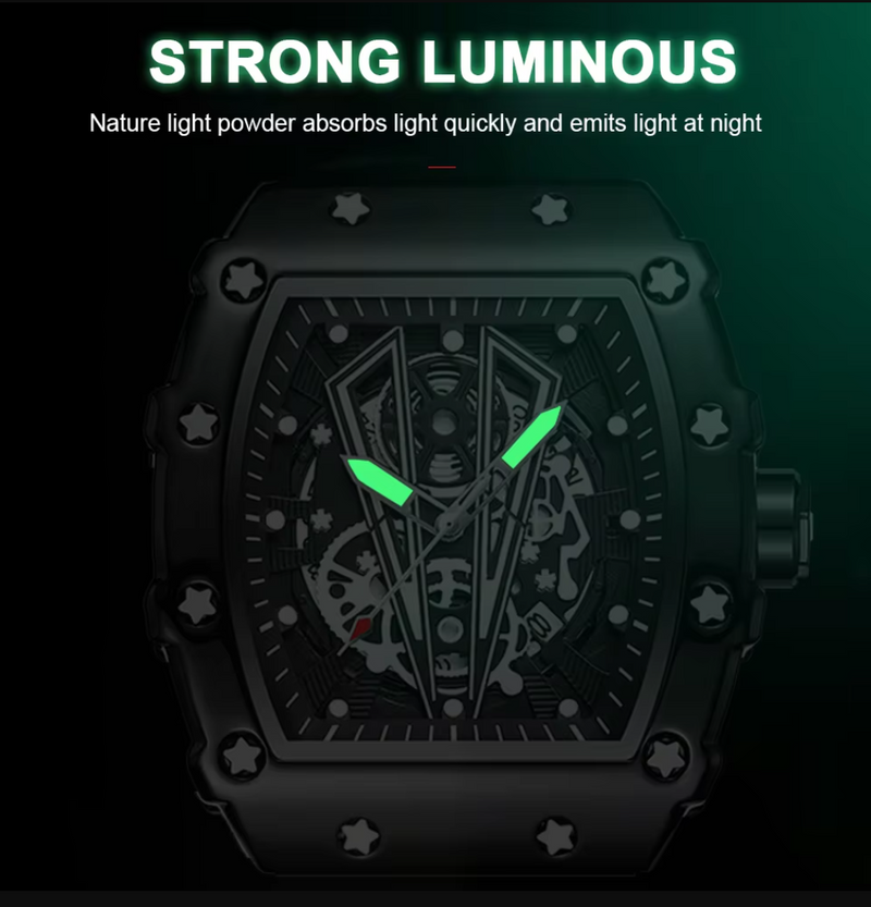 Fashion Hollow Watch Sport Waterproof Calendar Men Watchess