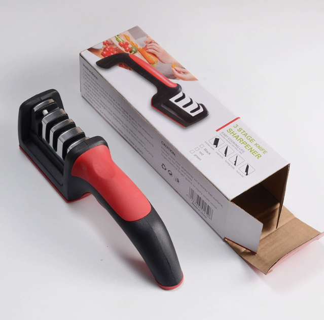IPSTYLE Kitchen Knife Sharpener, 3/4 Stage Ousehold Multifunctional Handheld
