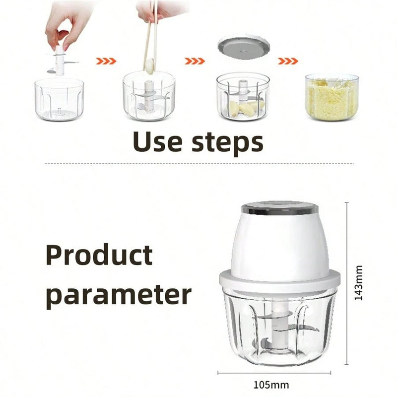Rechargeable Mini Food Processor, Electric USB