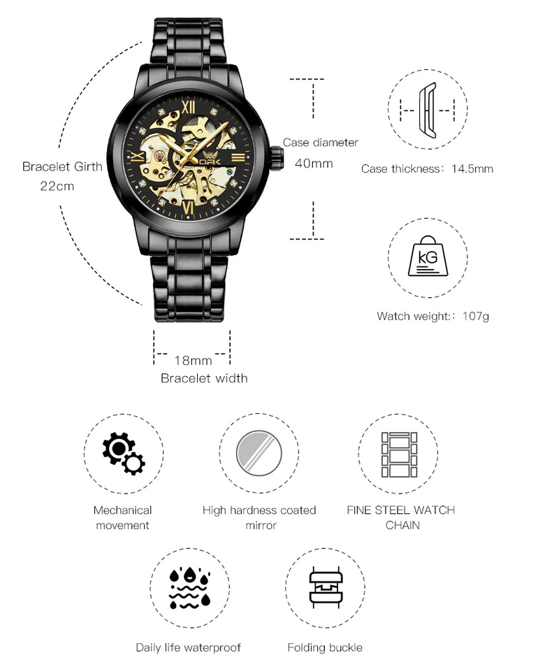 Mens Watch Fashion Luxury Waterproof