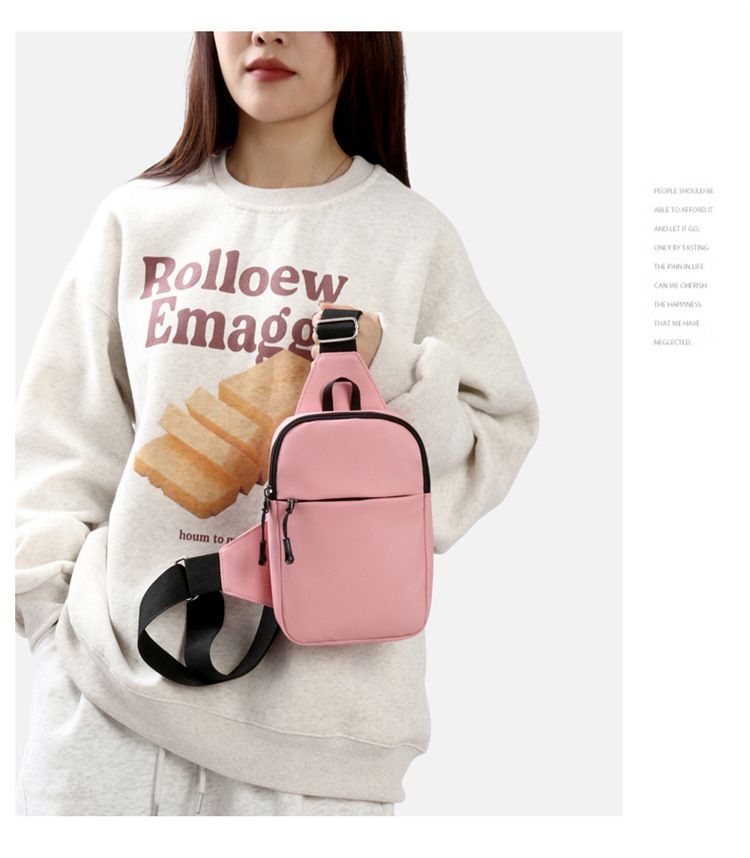Fashion Chest Bag Shoulder Zipper Waterproof Oxford Cloth Backpack