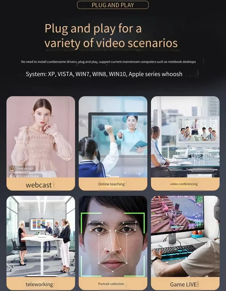4K 2K 1080P Webcam USB Web Camera With Microphones