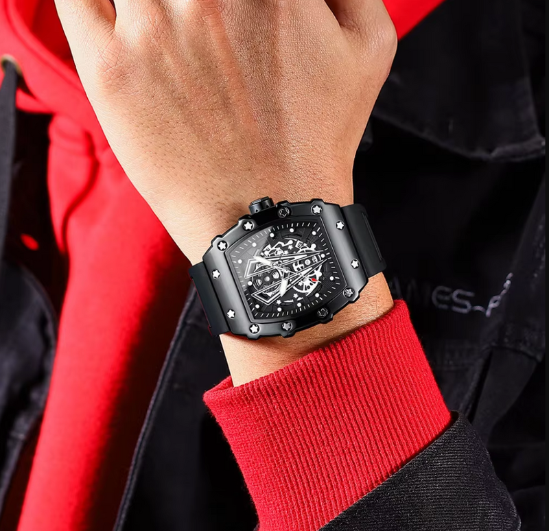Fashion Hollow Watch Sport Waterproof Calendar Men Watchess