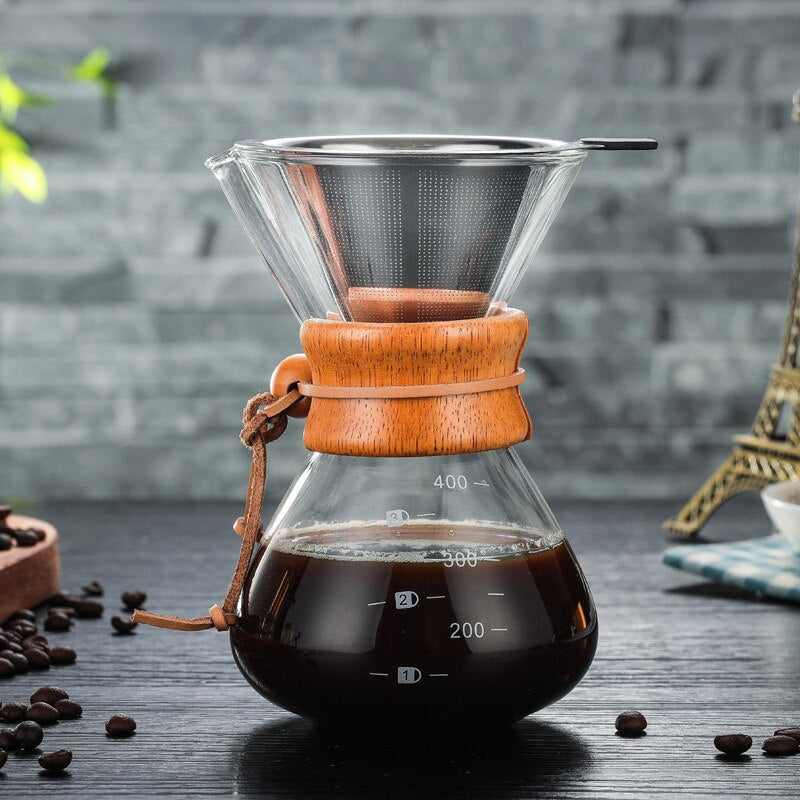 Durable Borosilicate Glass Coffee Machine Espresso Coffee Container