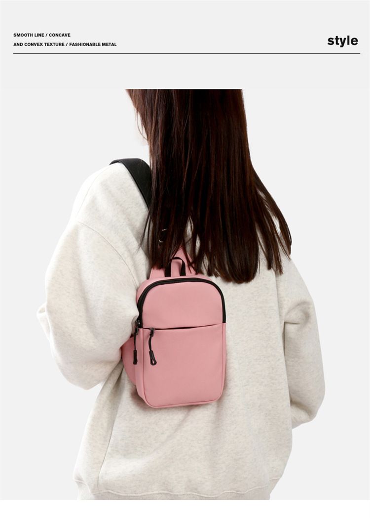 Fashion Chest Bag Shoulder Zipper Waterproof Oxford Cloth Backpack