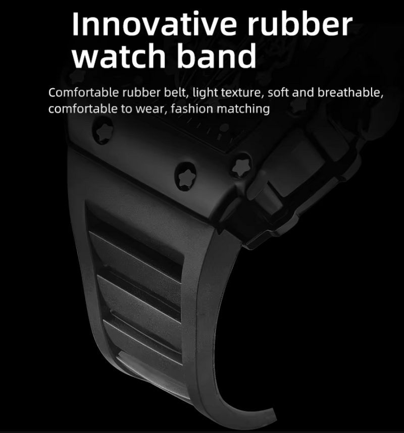 Fashion Hollow Watch Sport Waterproof Calendar Men Watchess