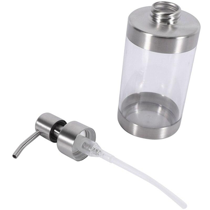 Transparent conditioner bottle with stainless steel