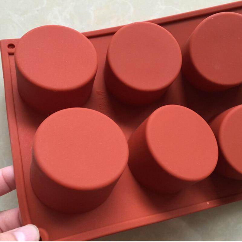 8 Small Cylindrical Silicone Muss Chocolate Muss Cake Shapes Batik Bat