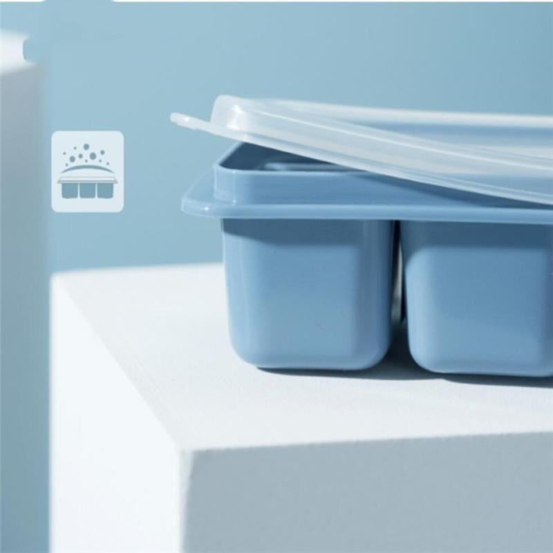 Mini silicone ice trays 2 pieces 6 square cubes per tray