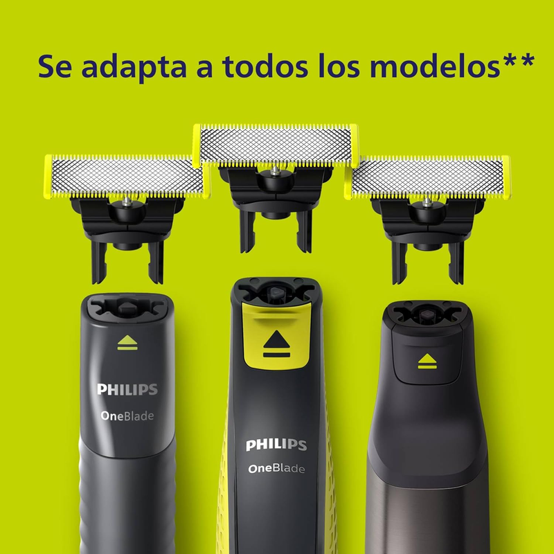 Set of 3 Replacement Blades for OneBlade – Upgraded Stainless Steel Blades Compatible with OneBlade Electric Trimmer & Shaver