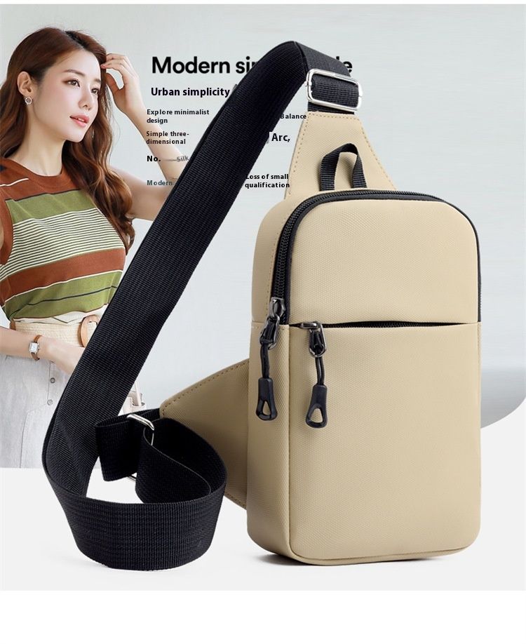 Fashion Chest Bag Shoulder Zipper Waterproof Oxford Cloth Backpack