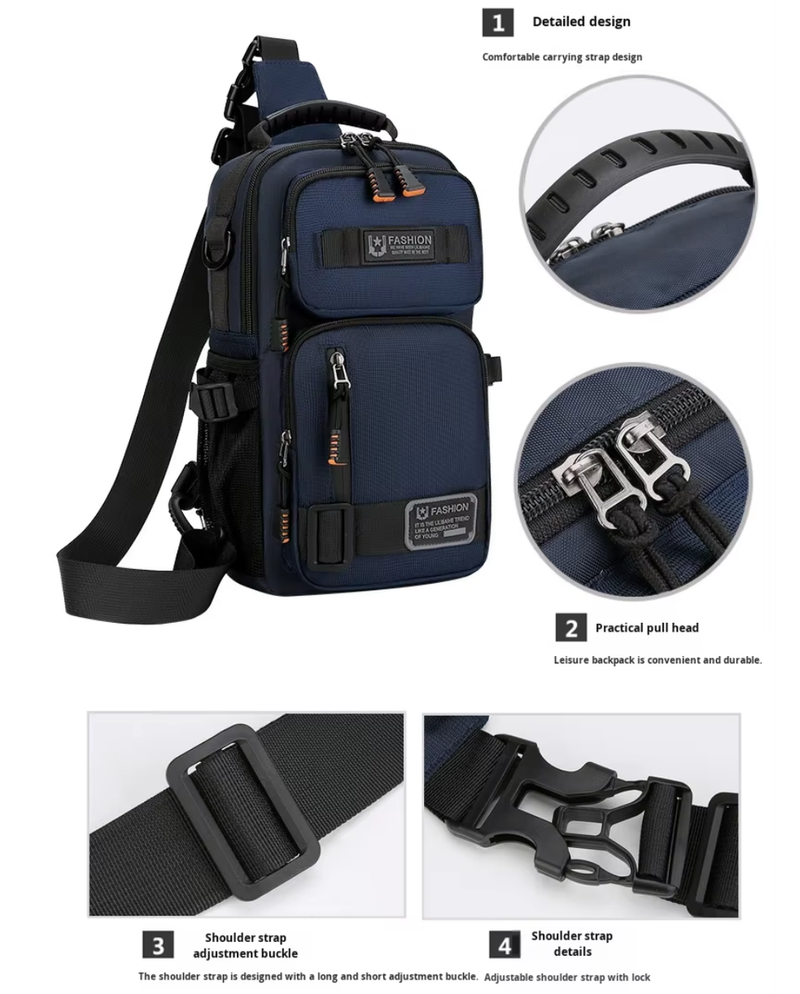 Large Capacity Chest Bag Versatile Multi-Functional Shoulder Crossbody