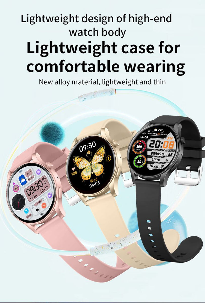 Smart Watch AMOLED Screen Fitness Tracker & Bluetooth Call - Silicone strap