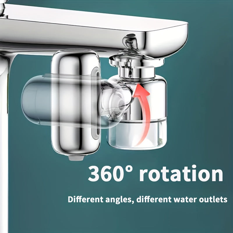 4-Mode Rotating Faucet Sprayer – 360° Swivel Head for Kitchen & Bathroom Taps