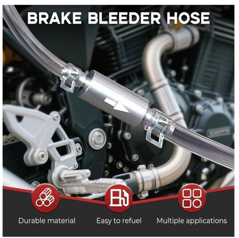 Car Clutch Brake Bleeder Hose Hydraulic Clutch One Way Valve Tube Bleeding