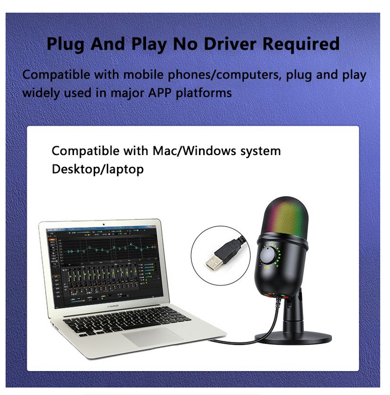 USB Microphone Studio Professional Condenser Microphone