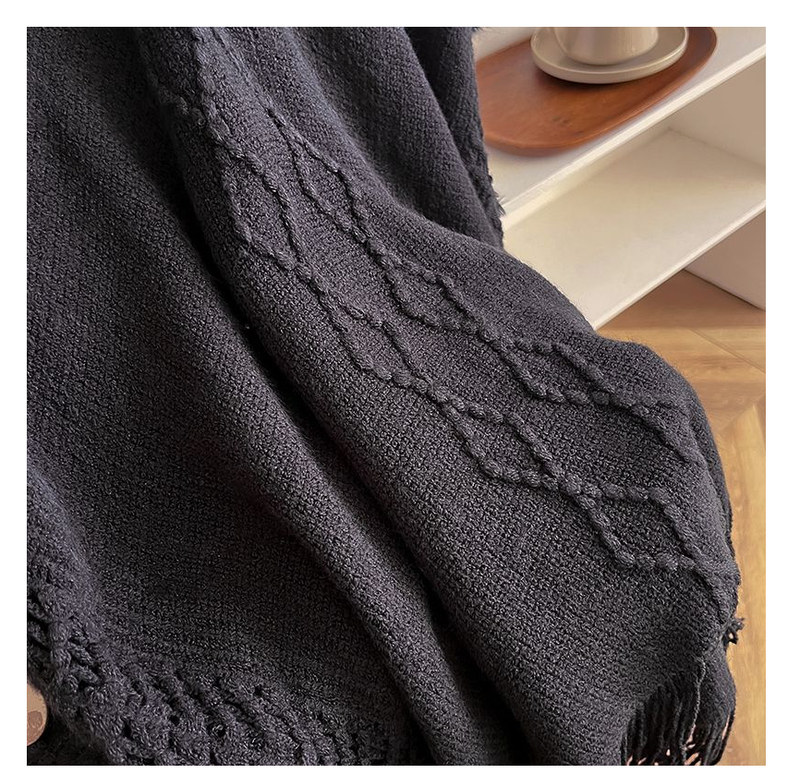Autumn Winter Women Knitted Cape Shawl Wrap Cloak Ethnic Hooded Poncho