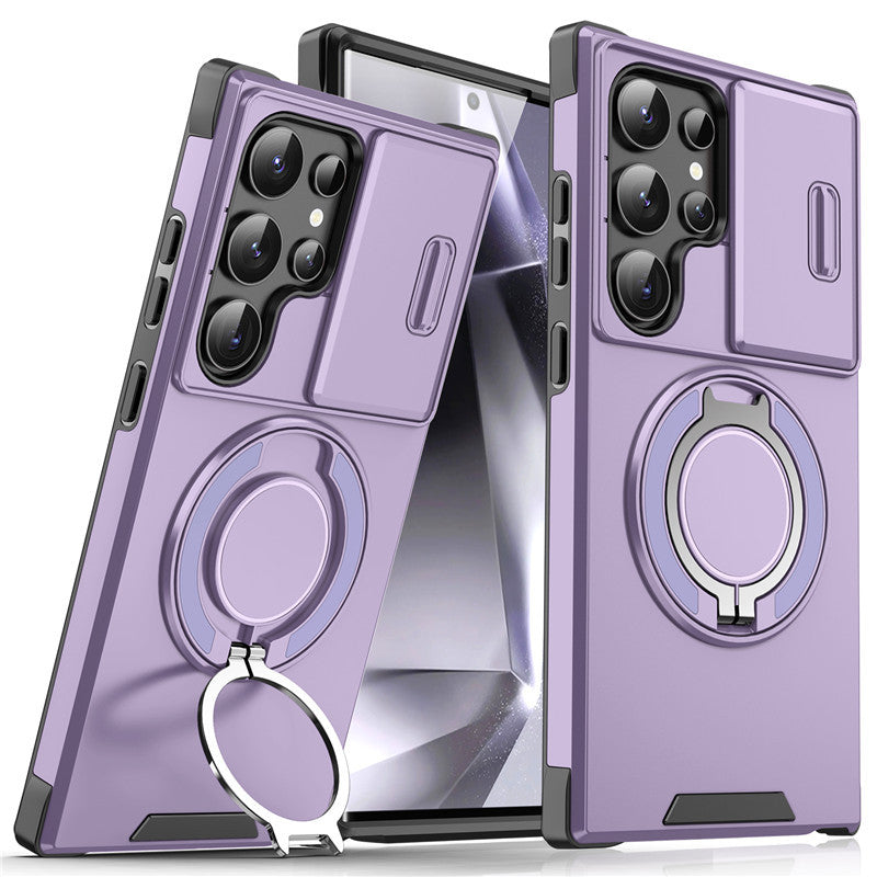 Slide Window Lens Protection Magnetic Ring for Samsung Galaxy S26 Ultra Armor case