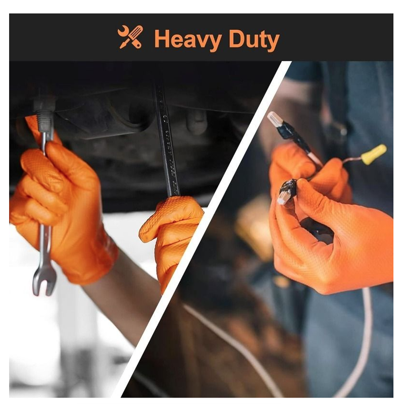 Heavy Duty Disposable Nitrile Gloves 8Mil Extra Thick