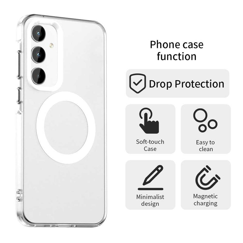 Phone Case for Samsung Galaxy A55 5G, Compatible with Magsafe,Shockproof Magnetic Case Cover