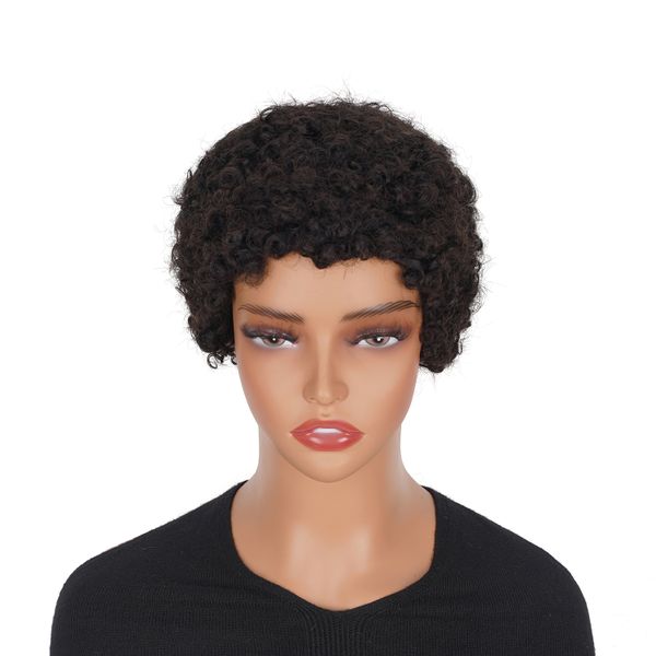 Short Pixie Cut Kinky Wigs