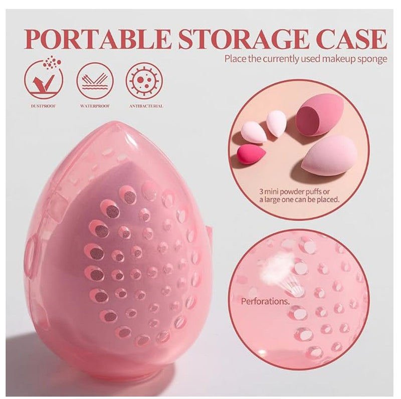 18 Pieces Makeup Brushes Set with 5 Sponges & Holder & Sponge Case