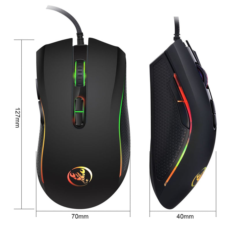 Wired USB Mouse 4-level resolution adjustment wired gaming mouse