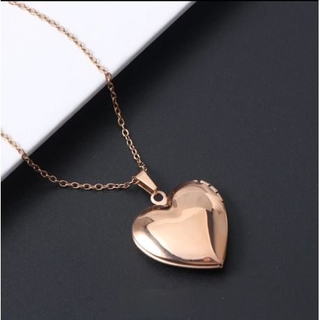 Heart Locket Stainless Steel Pendant Necklace
