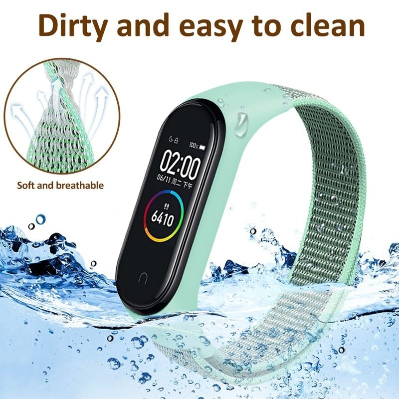 Nylon Weave Watch Strap Compatible with Xiaomi Mi Band 7