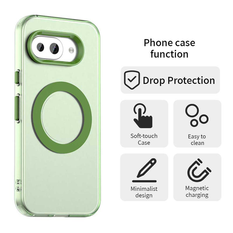 Phone Case for Google Pixel 9A, Compatible with Magsafe,Shockproof Magnetic Case Cover
