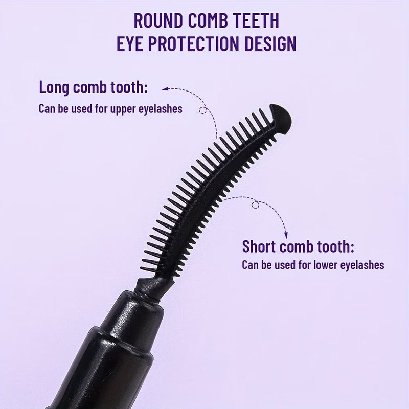 Silicone Eyelash Brushes With Caps, Portable Mascara Combing Makeup Tools