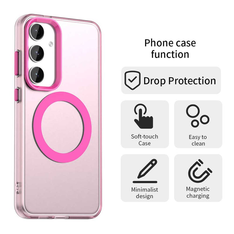 Phone Case for Samsung Galaxy S24 Plus, Compatible with Magsafe,Shockproof Magnetic Case Cover