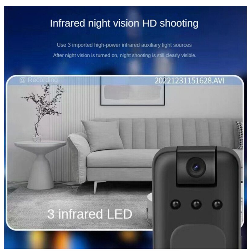 Small Portable Wireless Camera 1080P HD Full Color Night Vision