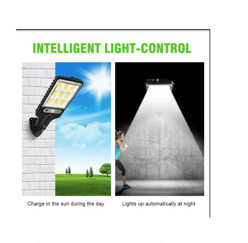 LED Solar Outdoor Remote Control 3 Modes LED Courtyard Wall Lamp