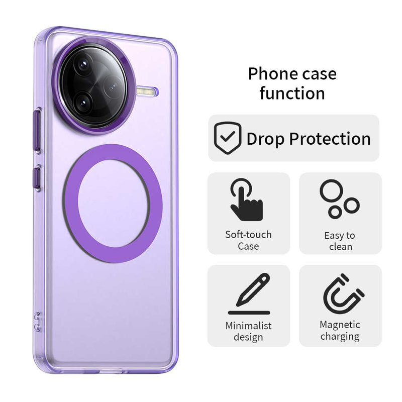 Phone Case for Xiaomi Redmi K80 Pro 5G, Compatible with Magsafe, Shockproof Magnetic Case Cover