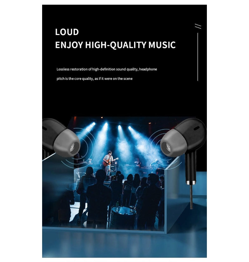 Wired Headphones 3.5mm In-Ear Earbuds with Bass Phone Earphones