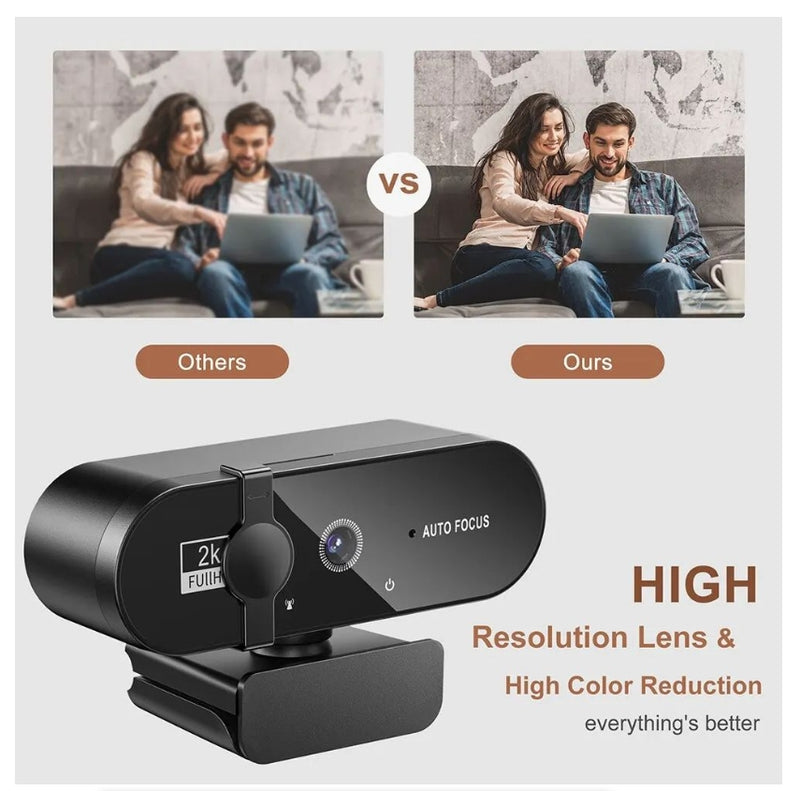 4K Webcam Mini Camera 2K Full HD Webcam with Microphone 30fps USB Web Cam