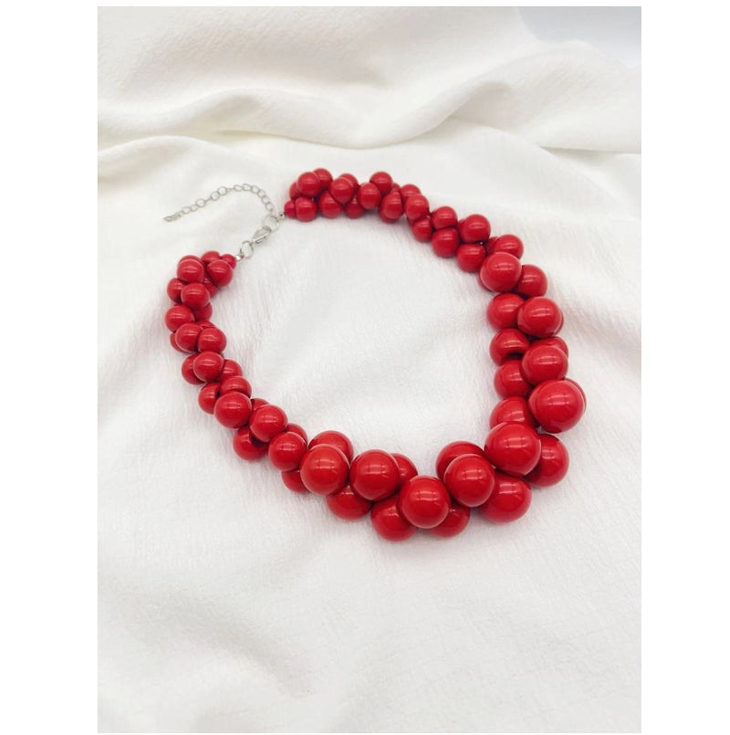 Fashion Multilayer Beaded Necklace For Woman Vintage Rice Beads Statement Party