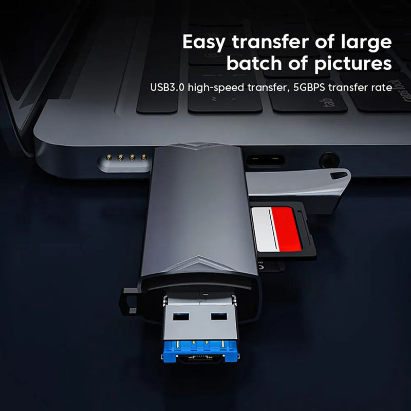 6 in 1 Type C SD TF Card Reader USB 3.0 Micro Flash Drive Card Reader