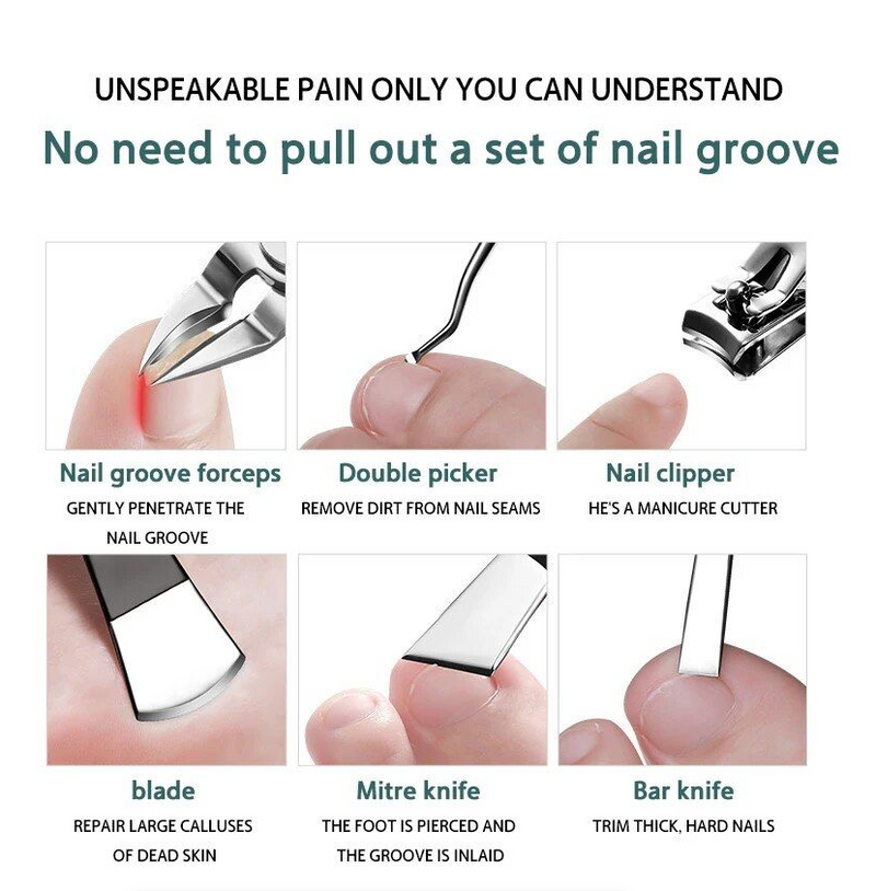 Nail Clipper Set For Paronychia Home Pedicure Tool Portable Manicure Knife