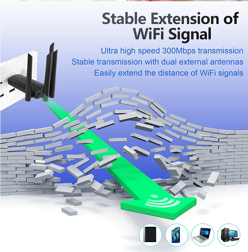 WiFi Extender Repeater USB 2.4G Amplifier Router Network
