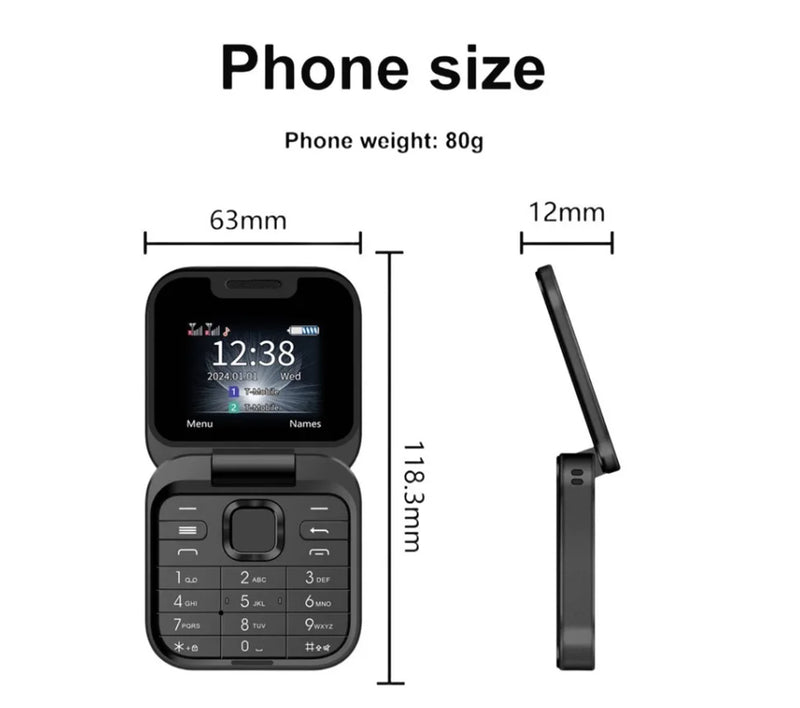 i16 PRO Mini Flip Mobile Phone