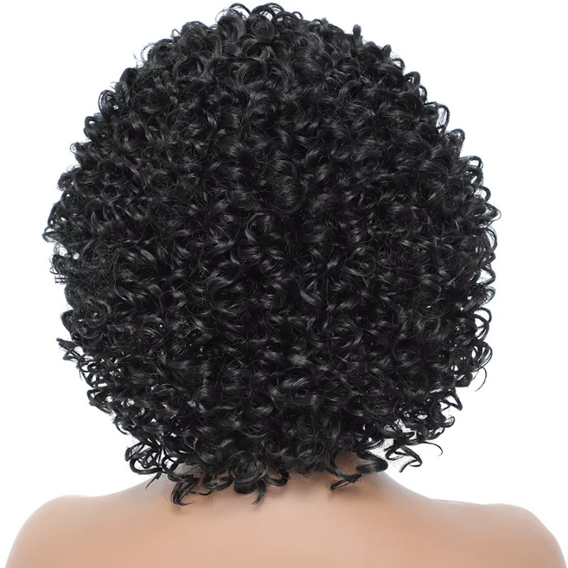 Short Deep Water Curly Headband Wigs Glueless Afro Kinky Deep Curly Wigs