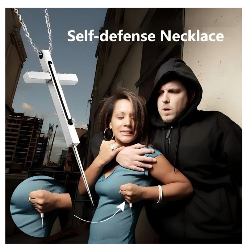 Square Retractable Toothpick Portable Necklace Men's Necklace Gift Birthday