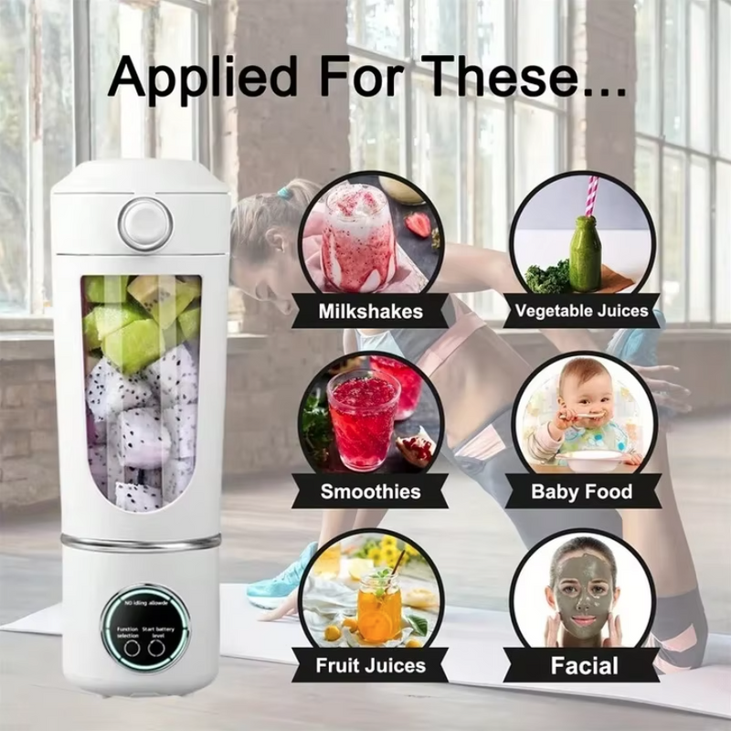 IPSTYLE Portable Juice Maker Blender for Shakes Smoothies 700ML 2 In 1 Blender Bottle Juicer