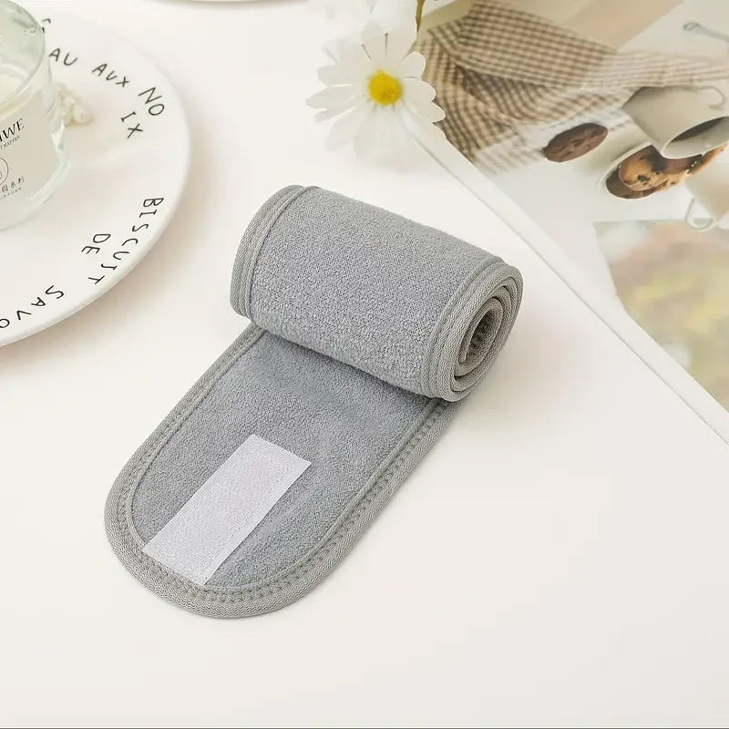 3-Pack Adjustable Sponge Headbands – Non-Slip for Skincare