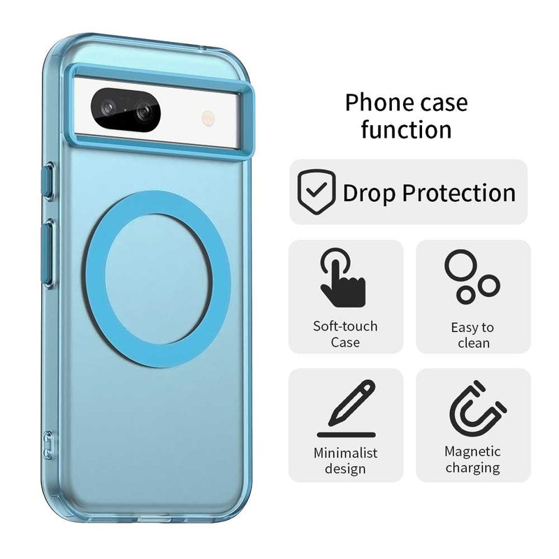 Phone Case for Google Pixel 8A, Compatible with Magsafe, Shockproof Magnetic Case Cover