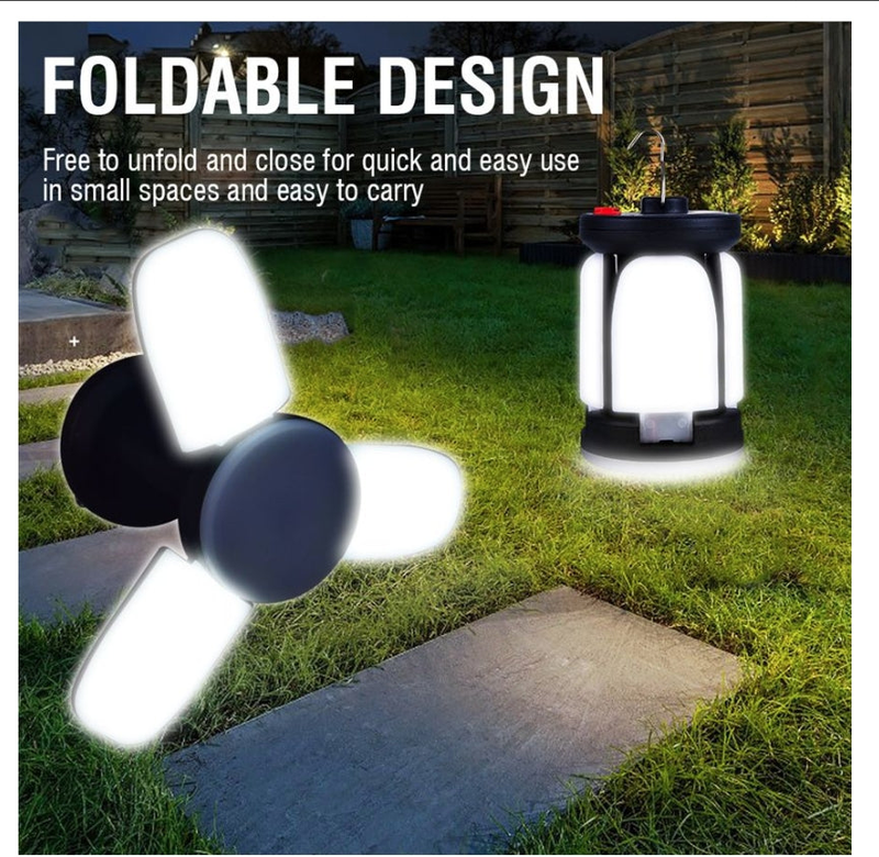 Outdoor Lighting Portable LED Solar Camping Lights USB Rechargeable