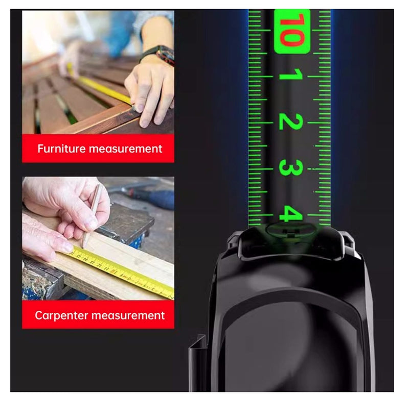 IPSTYLE Metric Measuring Tape Self Locking Fluorescent Steel Tape Measure